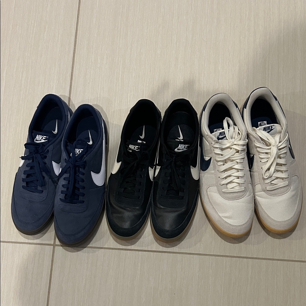 Nike Men's Sneakers - Navy, Black, and White (Killshot and Field General)